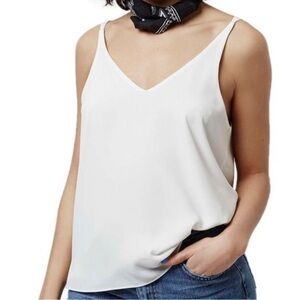TOPSHOP WHITE V-Neck DOUBLE STRAP